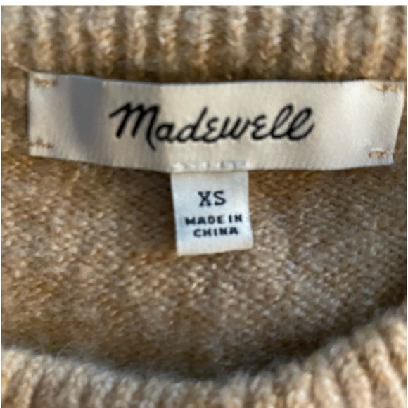 Madewell Dot Graystone Pullover Sweater Camel Polka Dot Size XS - Picture 4 of 6